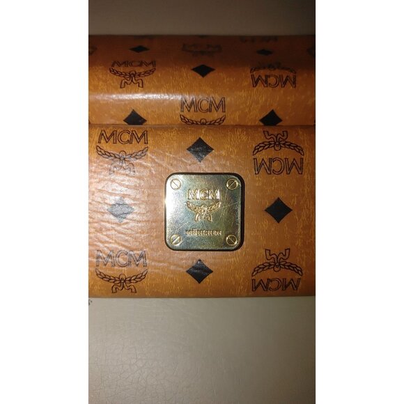 Munchen Vintage MCM Camel Brown Monogram Eyeglass Case Hard Shell 6x3x2 Leather - Picture 7 of 15